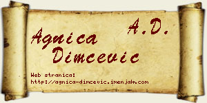 Agnica Dimčević vizit kartica
